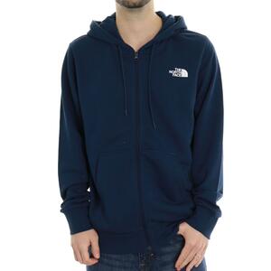 FELPA ZIP SIMPLE DOME BLU